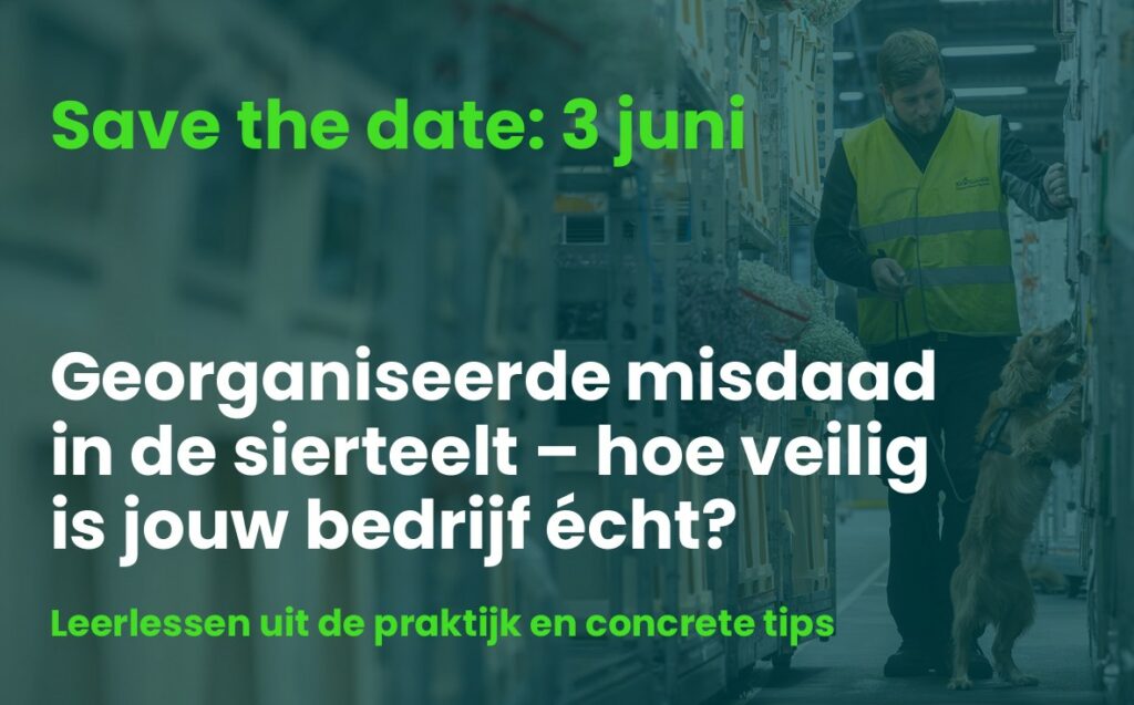 Save the date ondernemersbijeenkomst 3 juni 2025 Weerbare Sierteeltsector